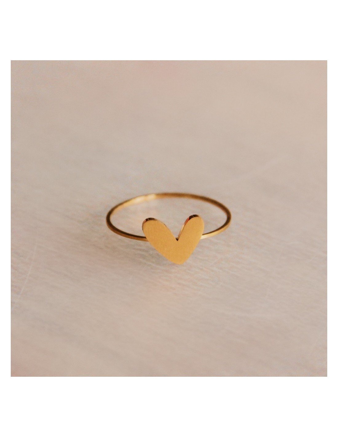 Bague Coeur doré