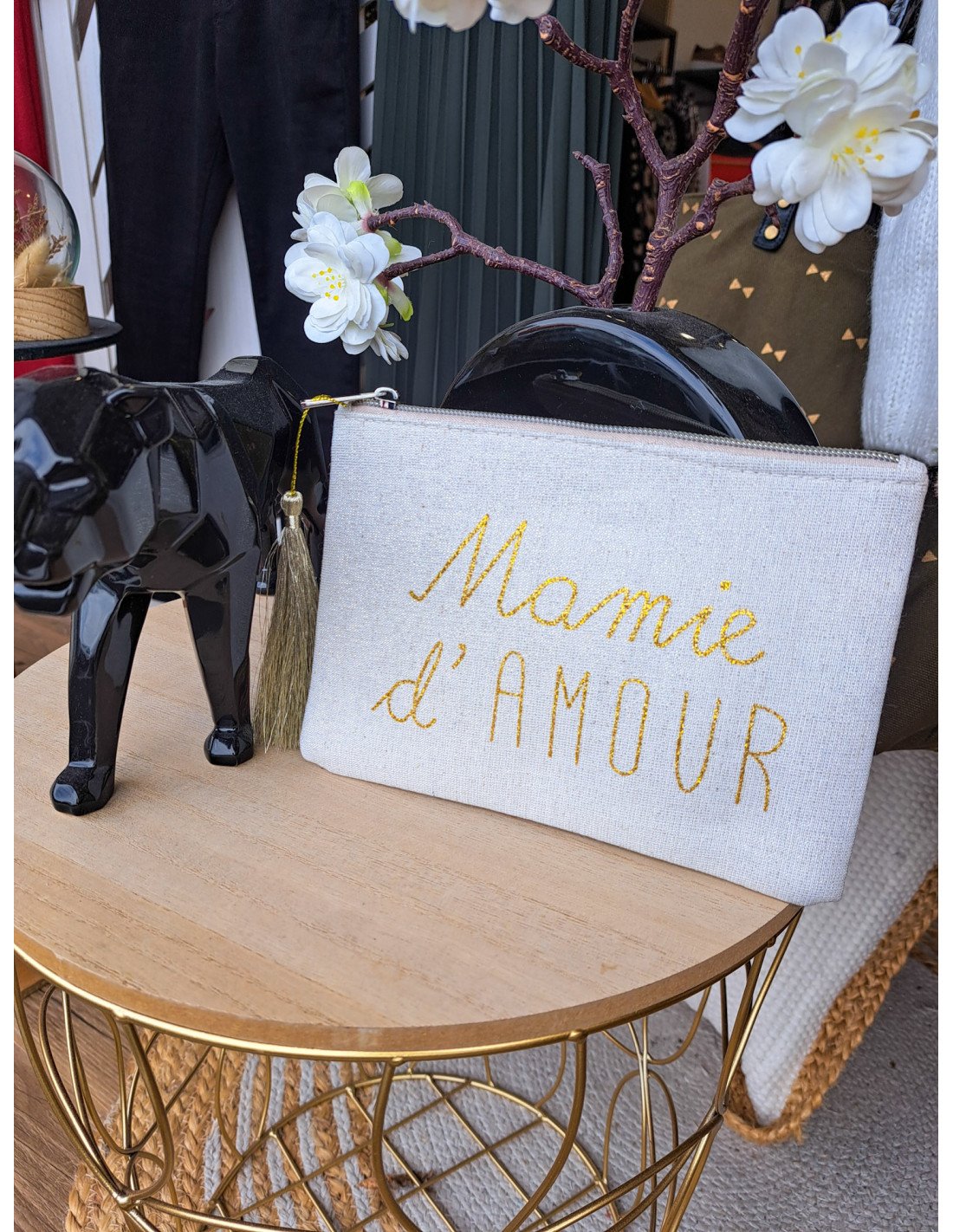 Pochette gaze de coton "Mamie d'amour"