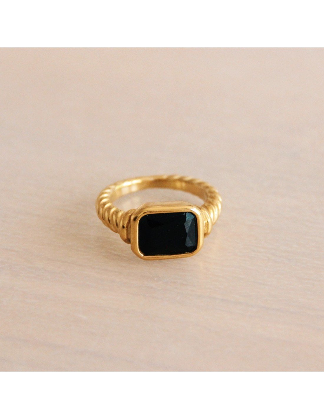 Bague RECTANGLE Noire