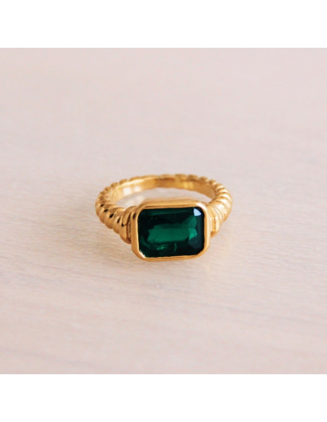 Bague RECTANGLE Verte